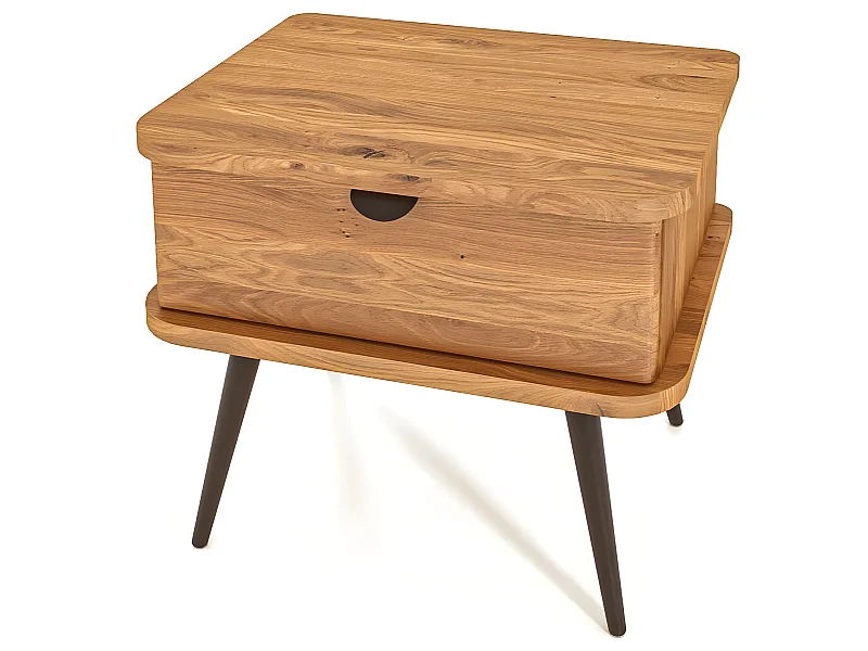 KULA - Nachttisch mit Schublade aus Wildeiche, naturgeölt