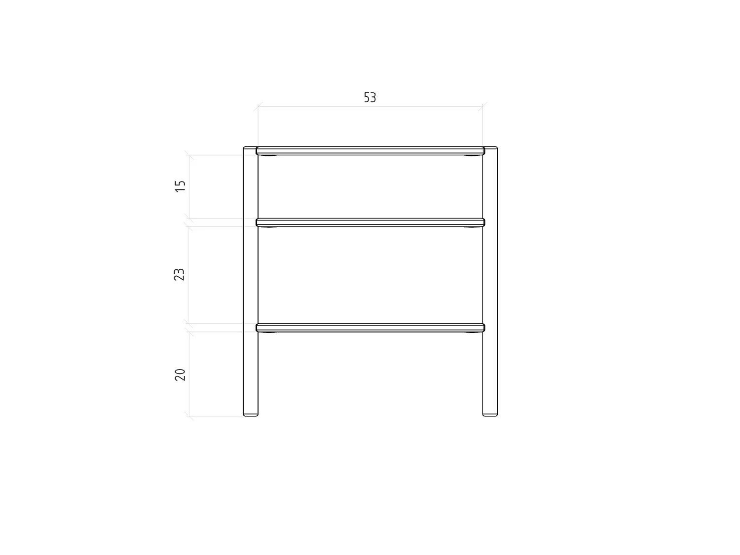 POLA - Nachttisch aus Wildeiche, naturgeölt