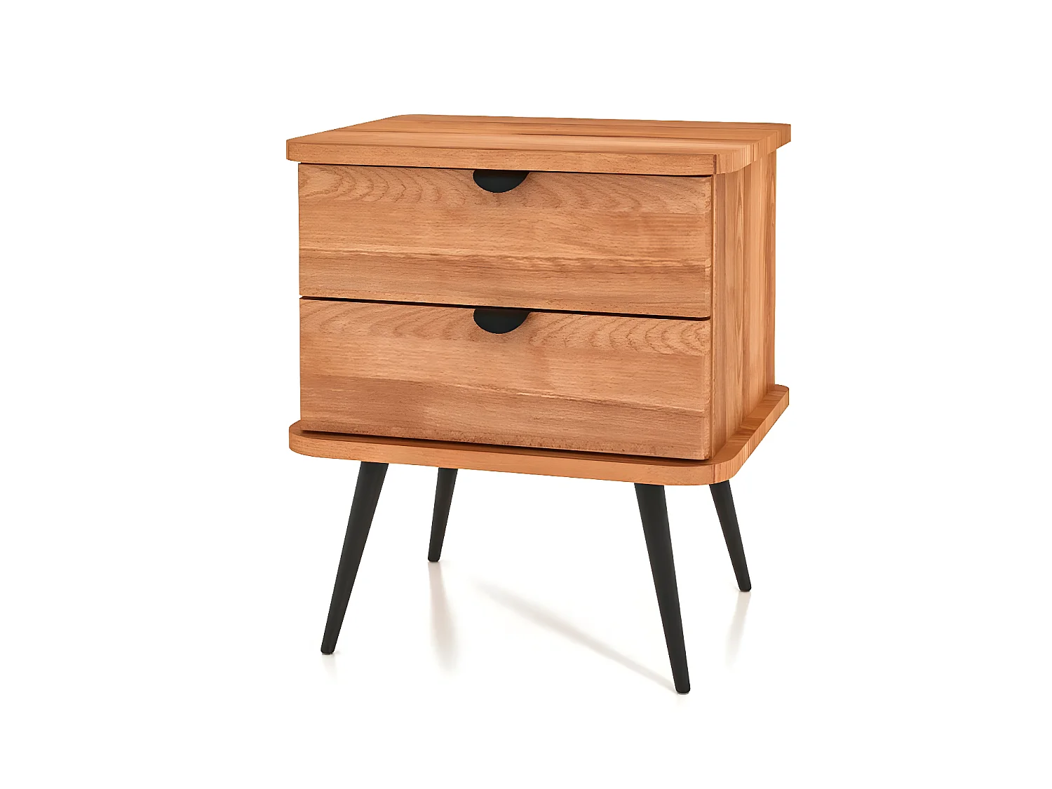 KULA - Nachttisch mit Schubladen aus Kernbuche, naturgeölt