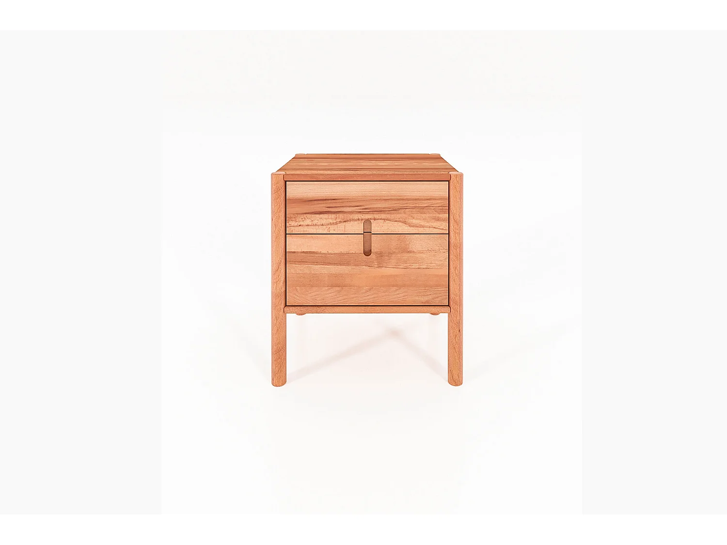 POLA - Nachttisch mit Schubladen aus Kernbuche, naturgeölt