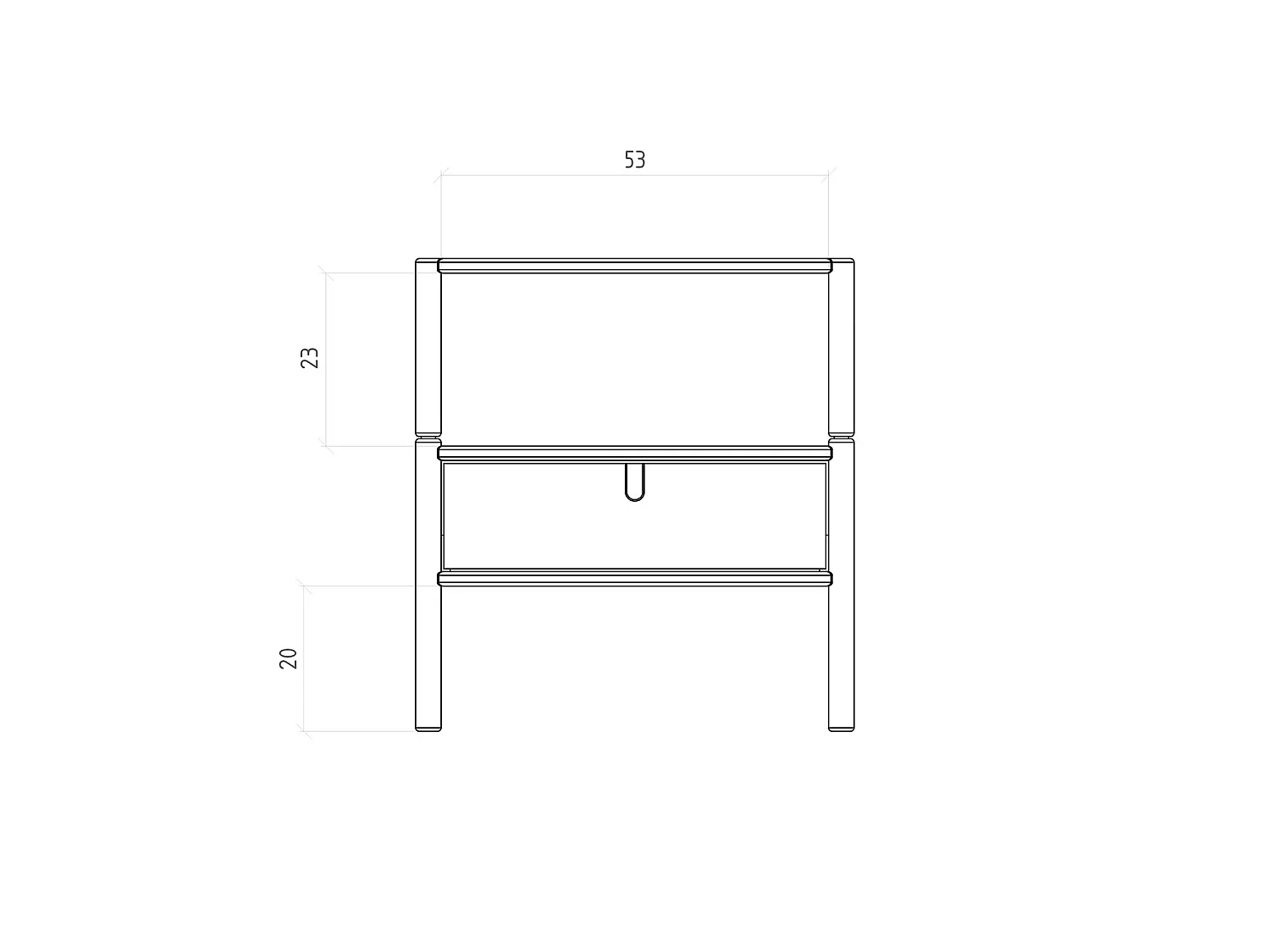 POLA - Nachttisch mit Frühstückstisch aus Wildeiche, naturgeölt