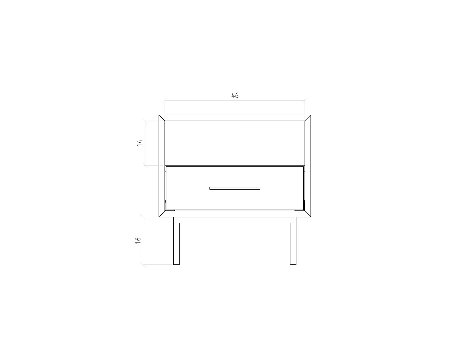 ABIES - Nachttisch mit Schublade aus Kernbuche, naturgeölt