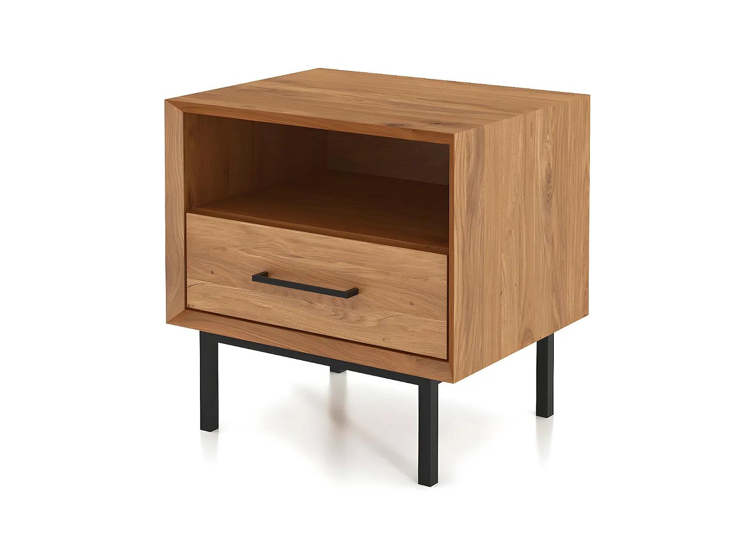 ABIES - Nachttisch mit Schublade aus Wildeiche, naturgeölt