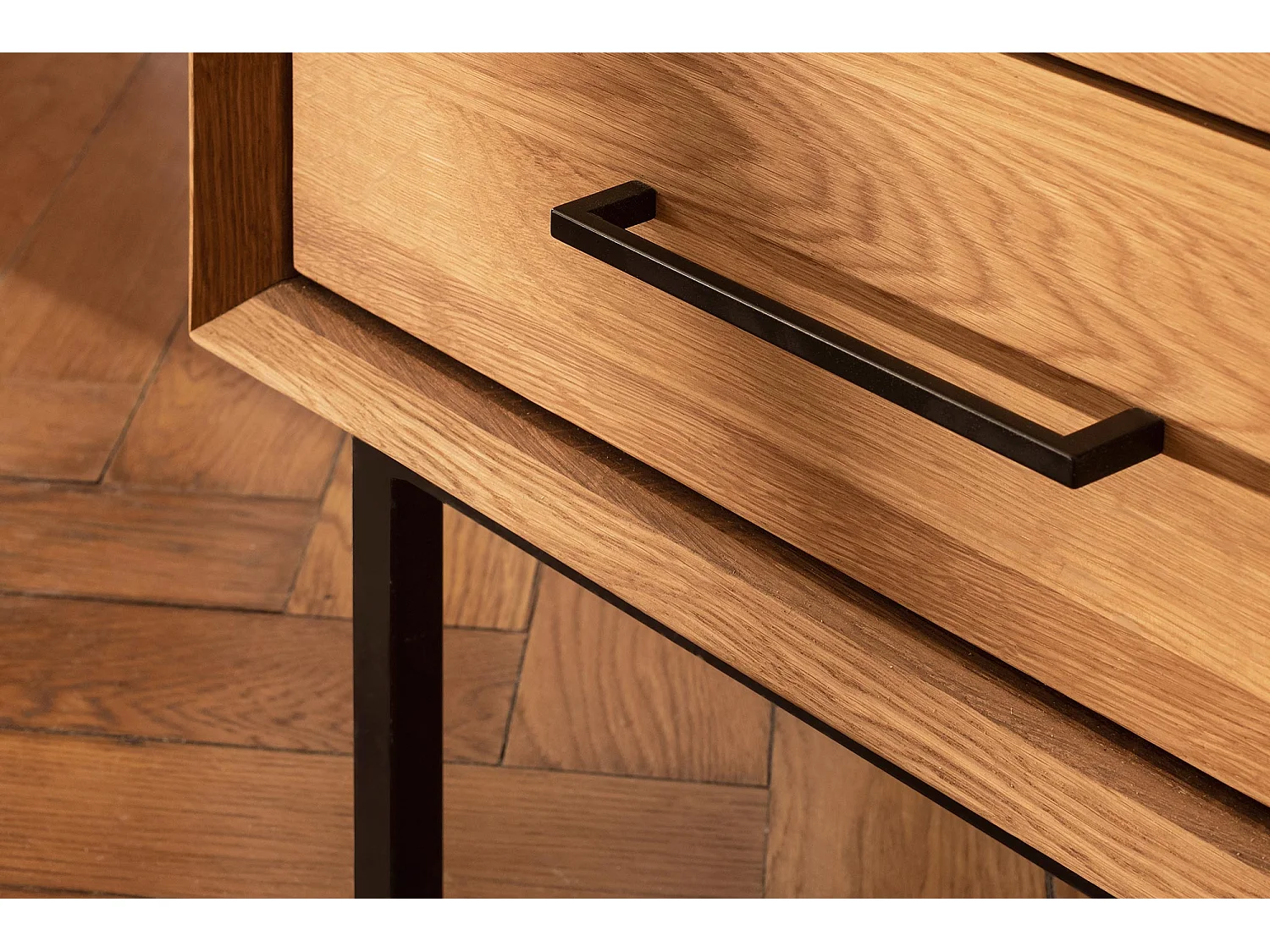 ABIES - Nachttisch mit Schublade aus Wildeiche, naturgeölt