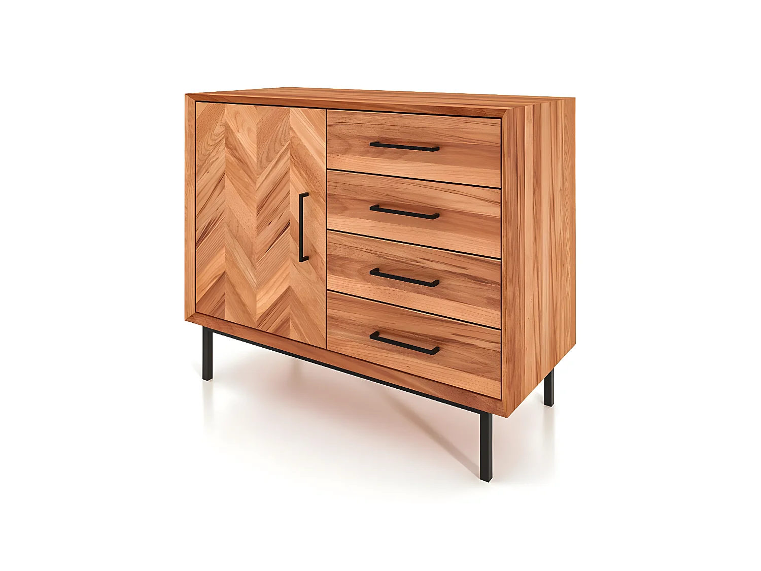 ABIES - Kommode 100% aus massivem Holz aus Kernbuche, naturgeölt