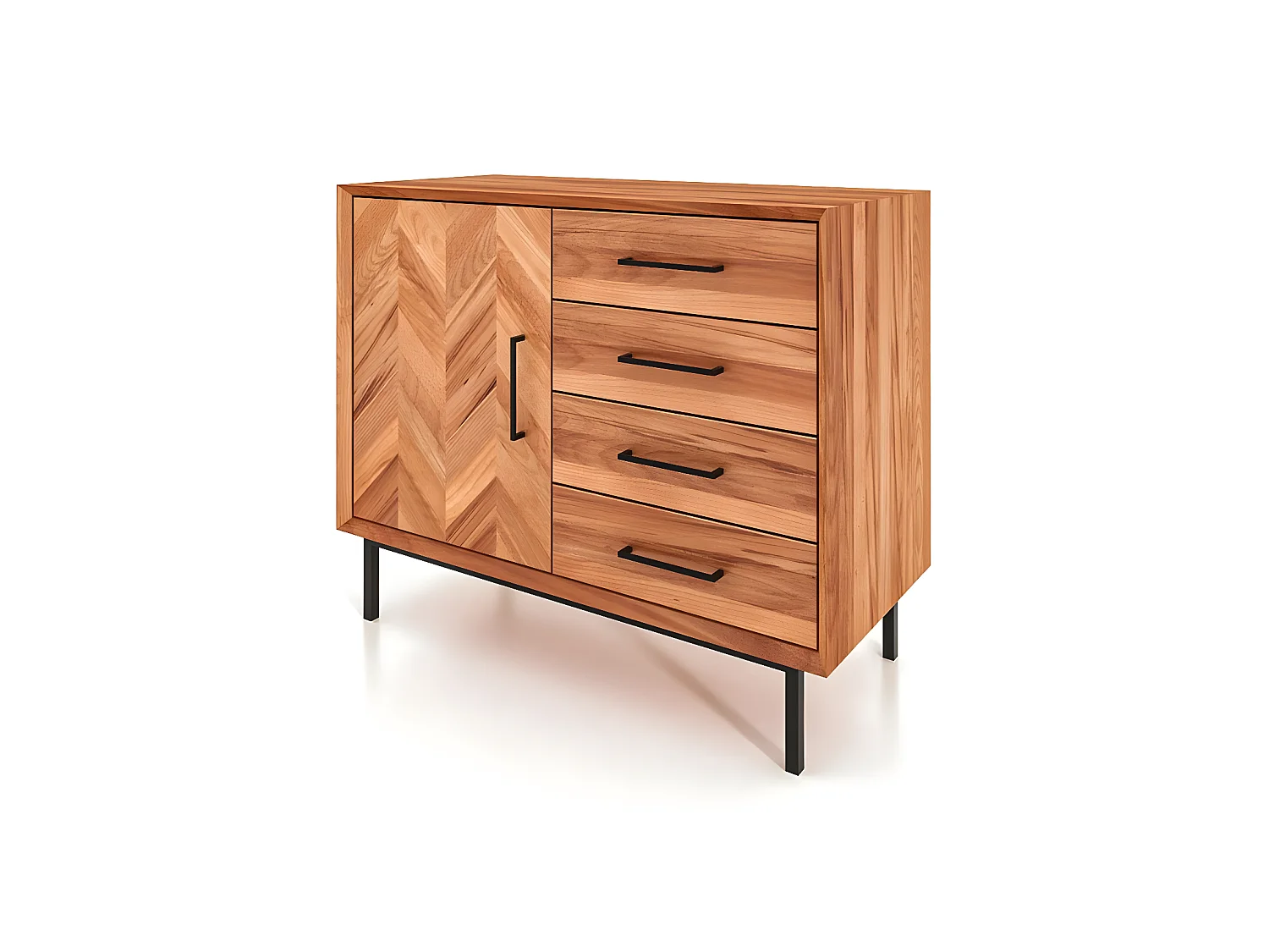 ABIES - Kommode 100% aus massivem Holz aus Kernbuche, naturgeölt