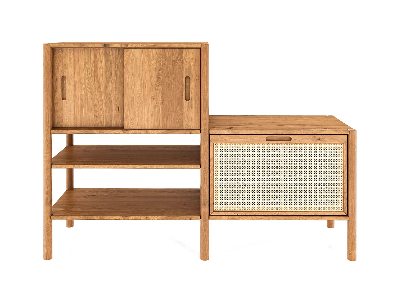 POLA - Regall aus massivem Holz aus Wiledeiche, lackiert