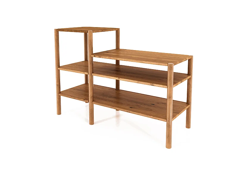 POLA - Regall aus massivem Holz aus Wiledeiche, lackiert