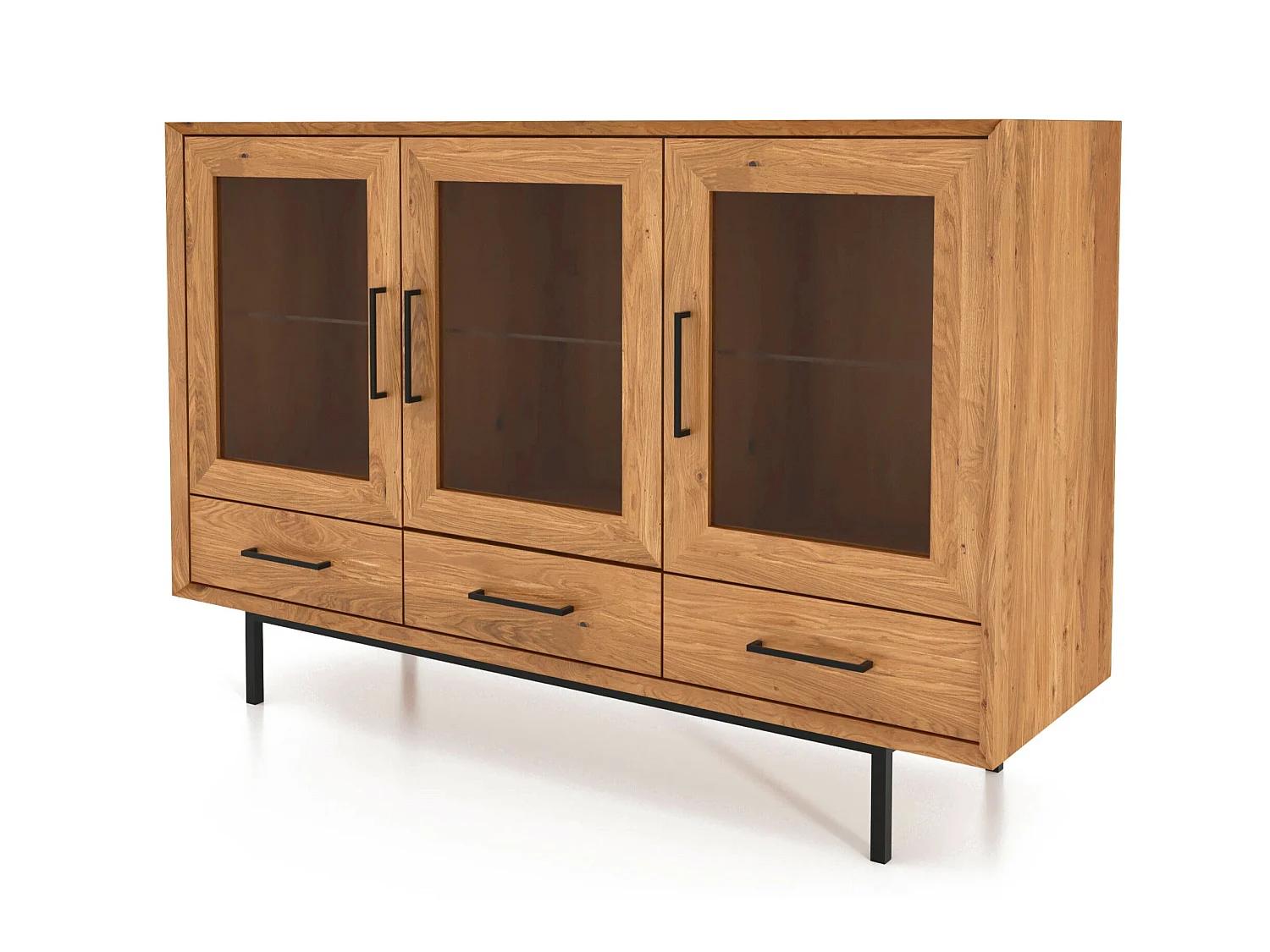 ABIES - Commode 100% en bois massif de chêne sauvage, huilé naturel