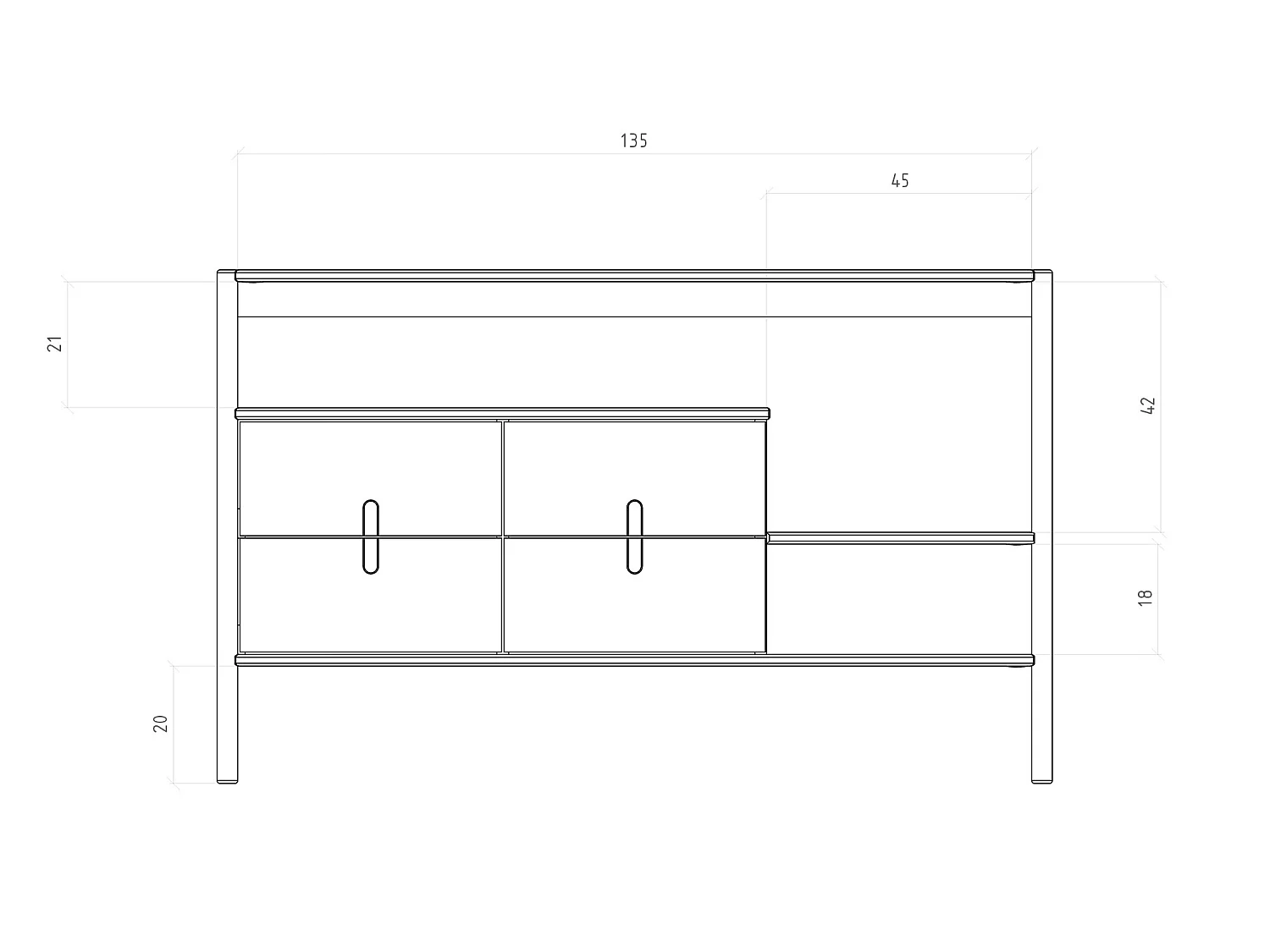 POLA - Regall aus massivem Holz aus Wiledeiche, naturgeölt