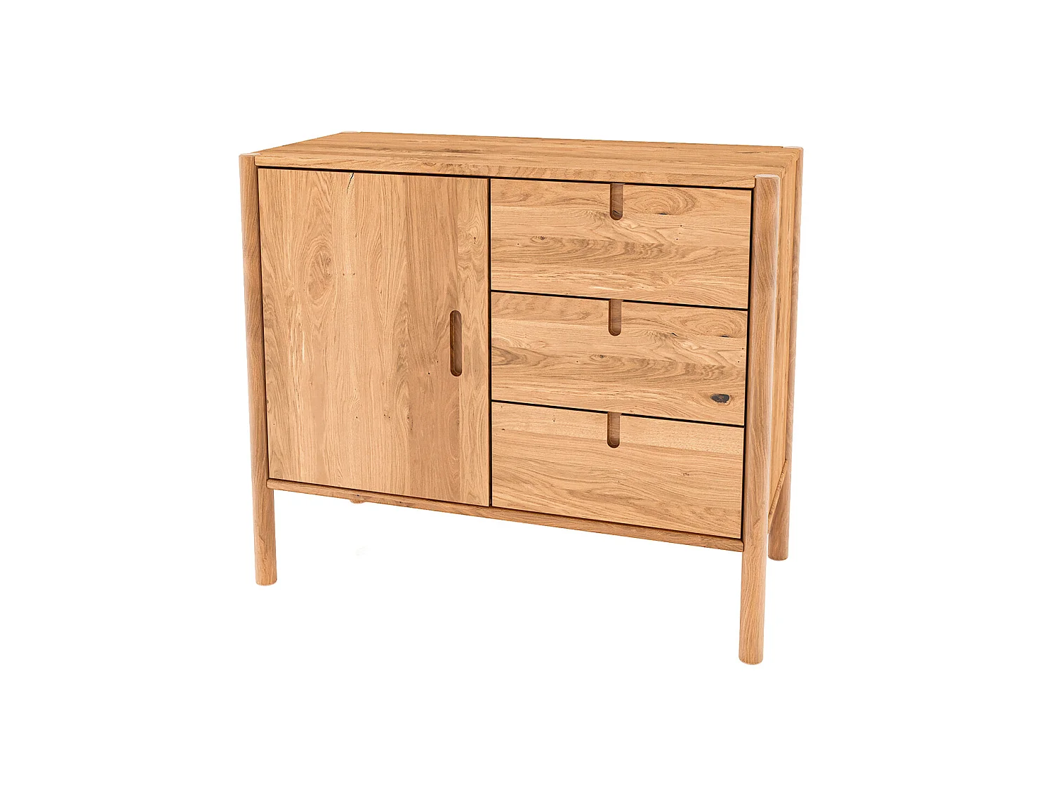 POLA - Kommode 100% aus massivem Holz aus Wildeiche, naturgeölt
