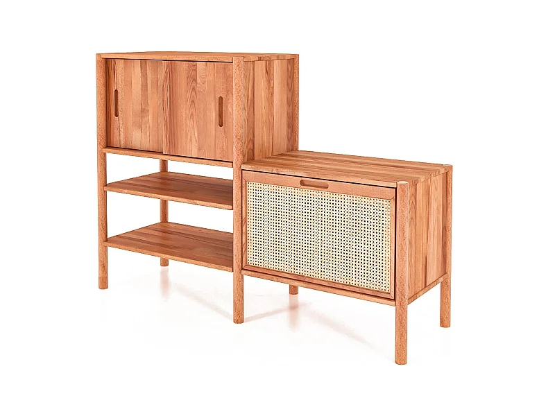 POLA - Regall aus massivem Holz aus Kernbuche, naturgeölt