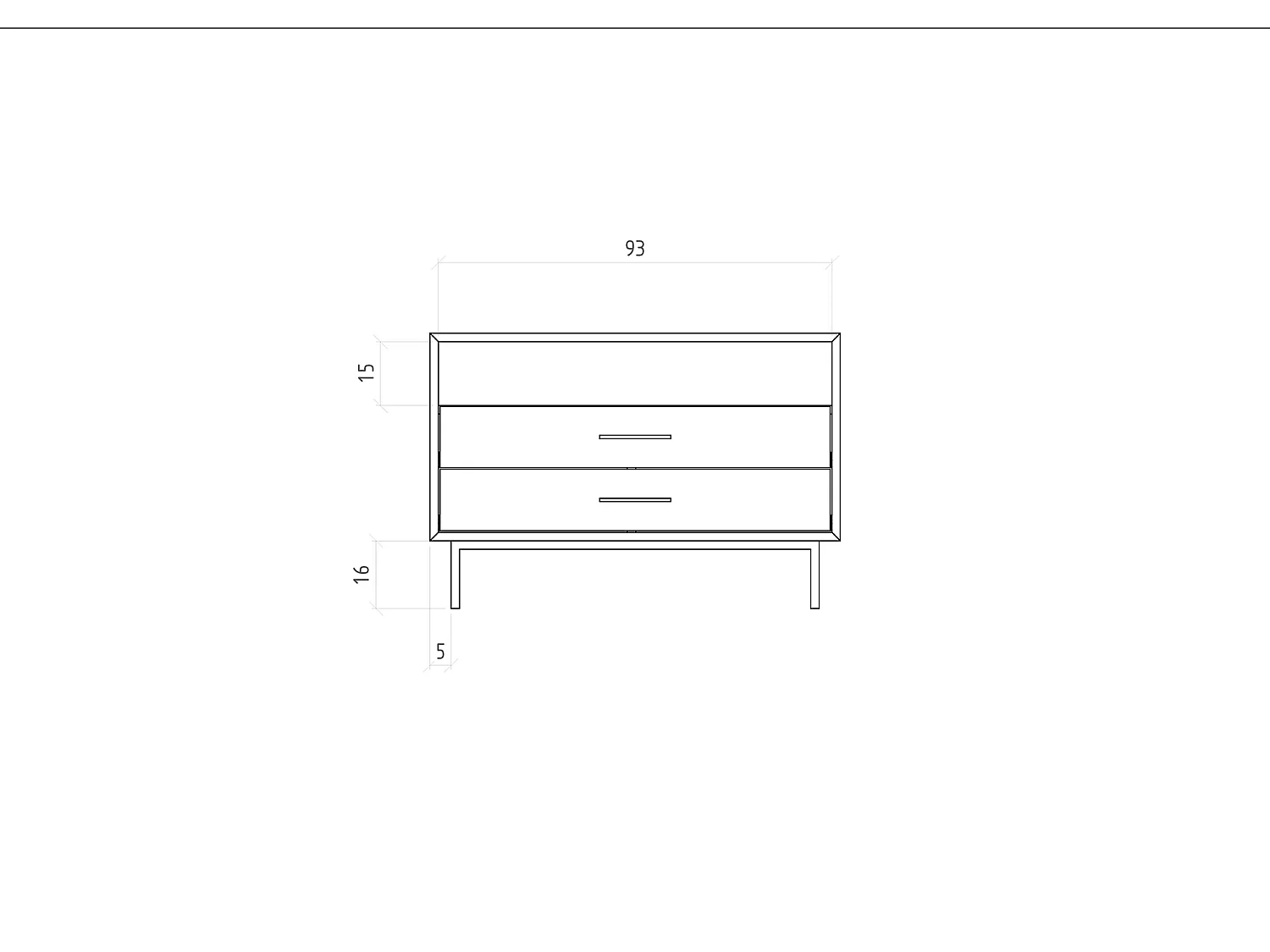 ABIES - Kommode 100% aus massivem Holz aus Kernbuche, naturgeölt