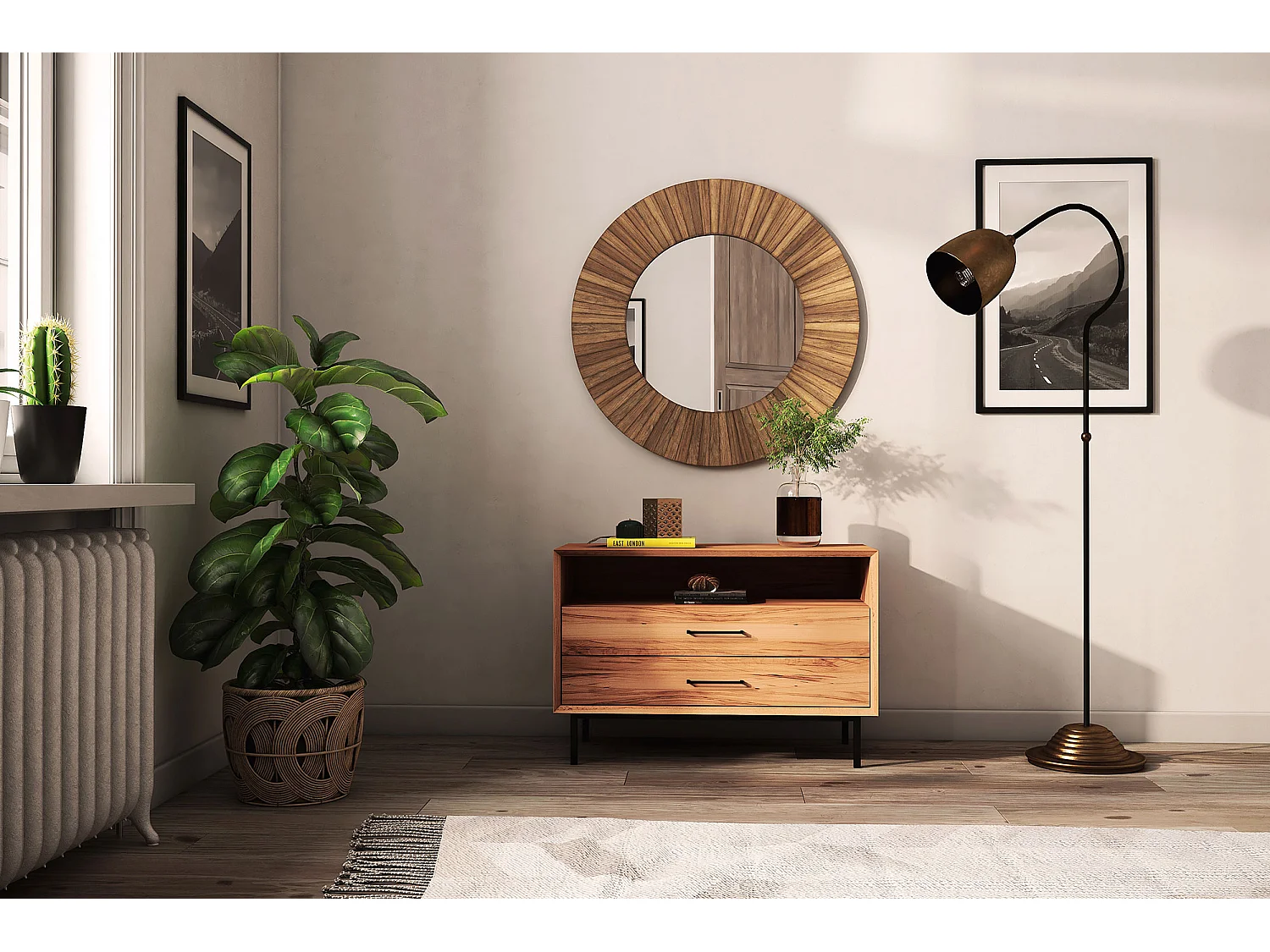 ABIES - Kommode 100% aus massivem Holz aus Kernbuche, naturgeölt