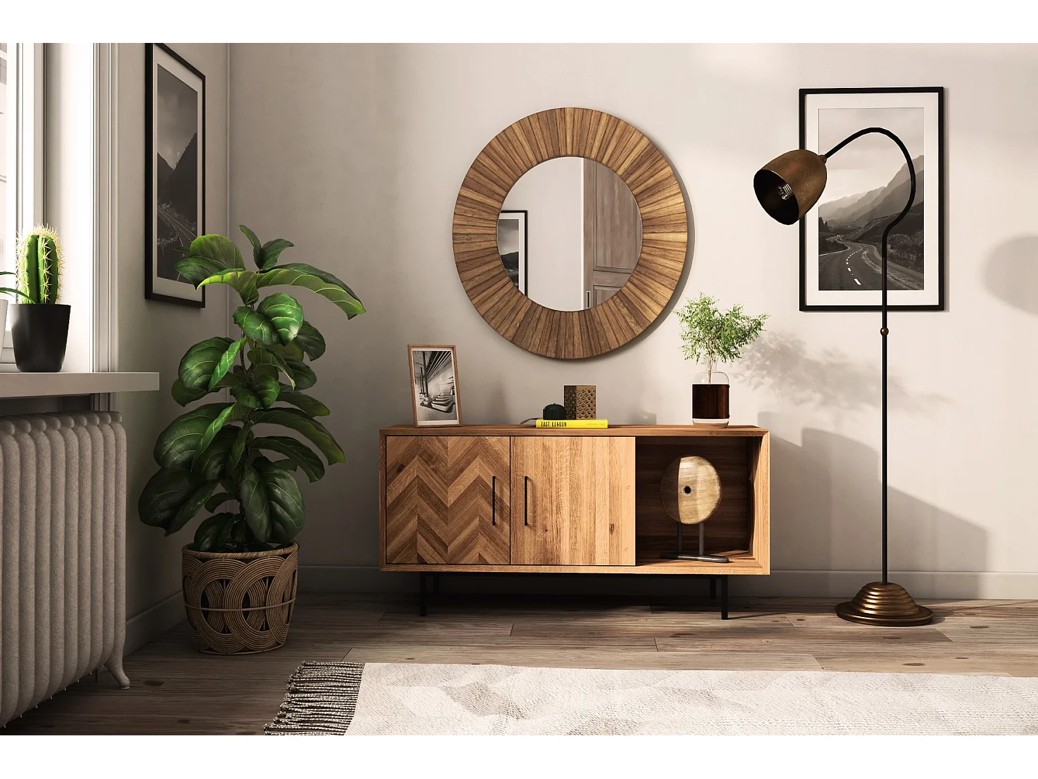 ABIES - Kommode 100% aus massivem Holz aus Wildeiche, naturgeölt