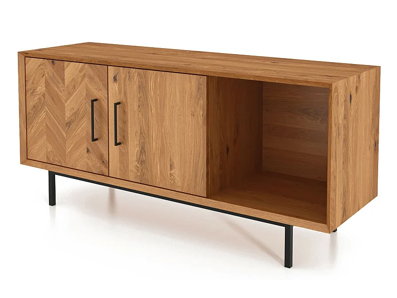 ABIES - Kommode 100% aus massivem Holz aus Wildeiche, naturgeölt