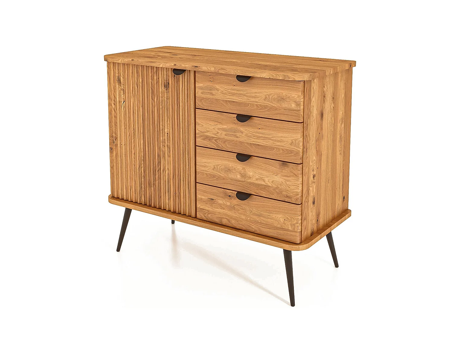 KULA - Kommode 100% aus massivem Holz aus Wildeiche, naturgeölt