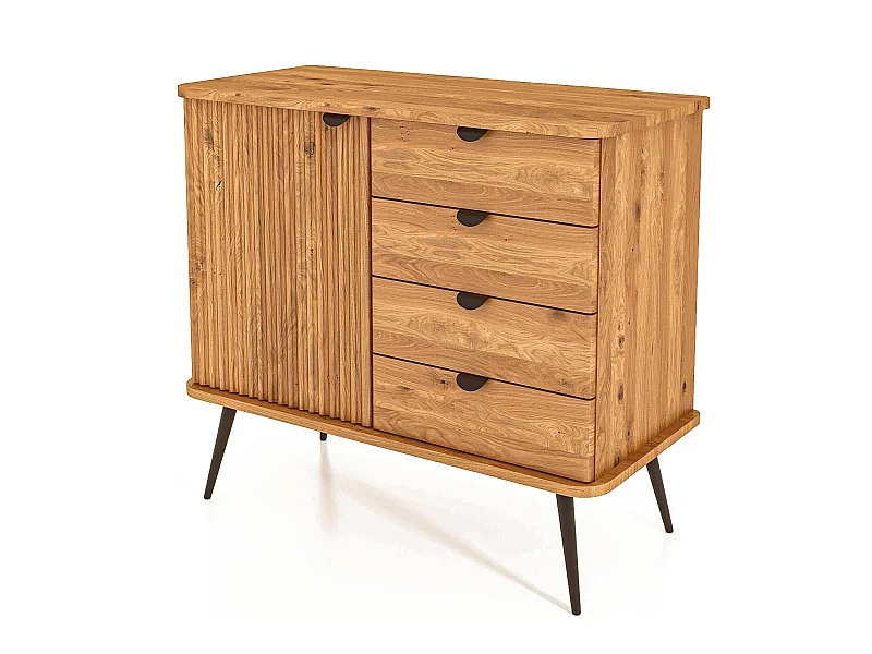 KULA - Kommode 100% aus massivem Holz aus Wildeiche, naturgeölt