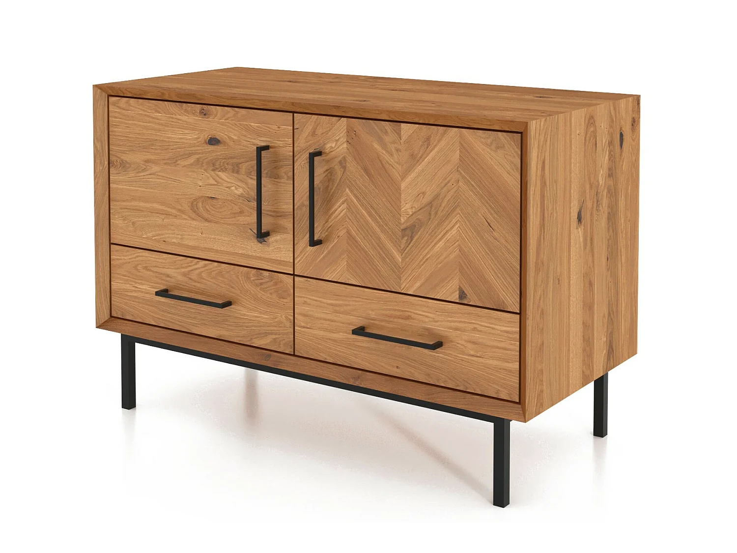 ABIES - Kommode 100% aus massivem Holz aus Wildeiche, naturgeölt