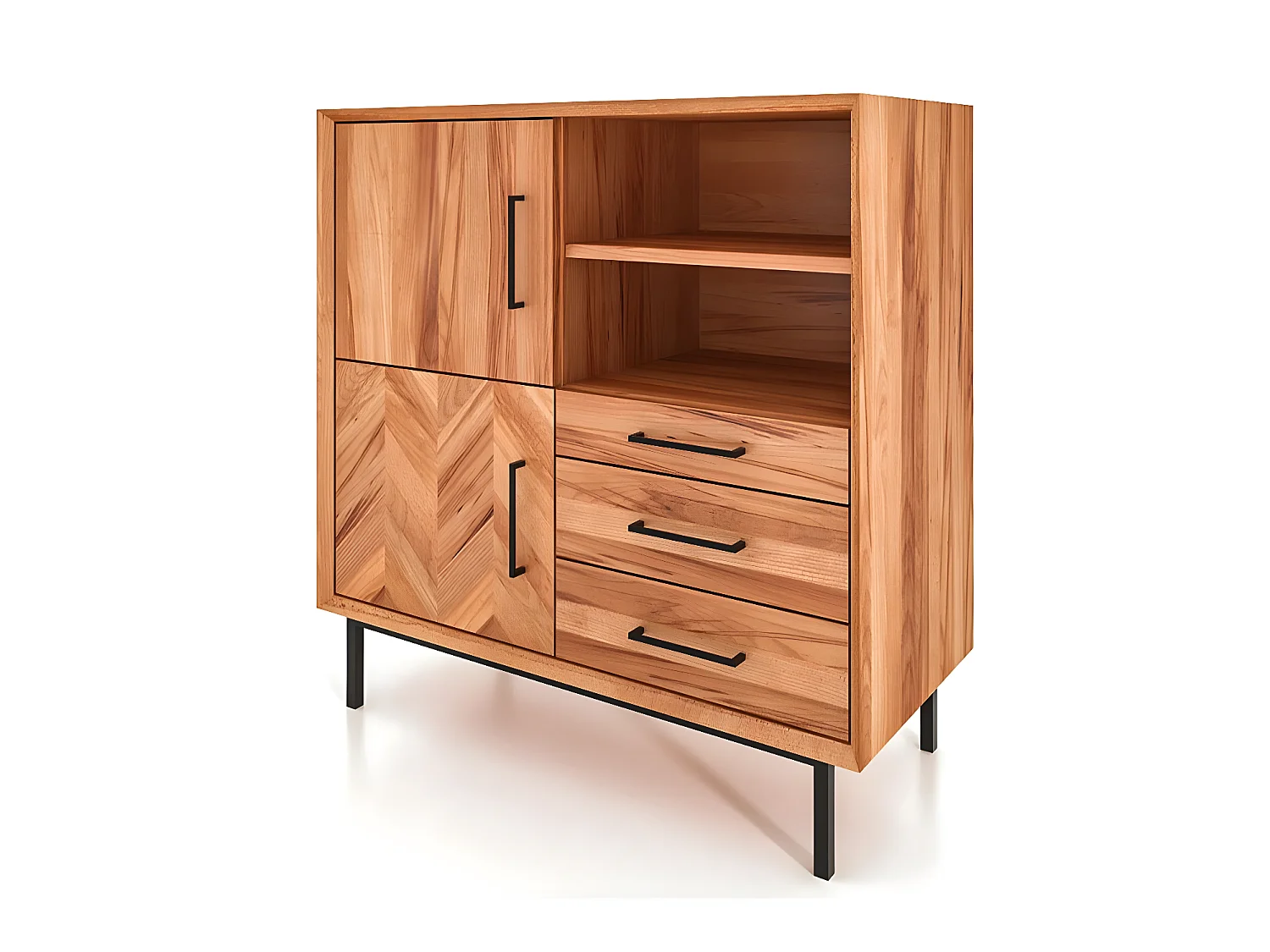ABIES - Kommode 100% aus massivem Holz aus Kernbuche, naturgeölt