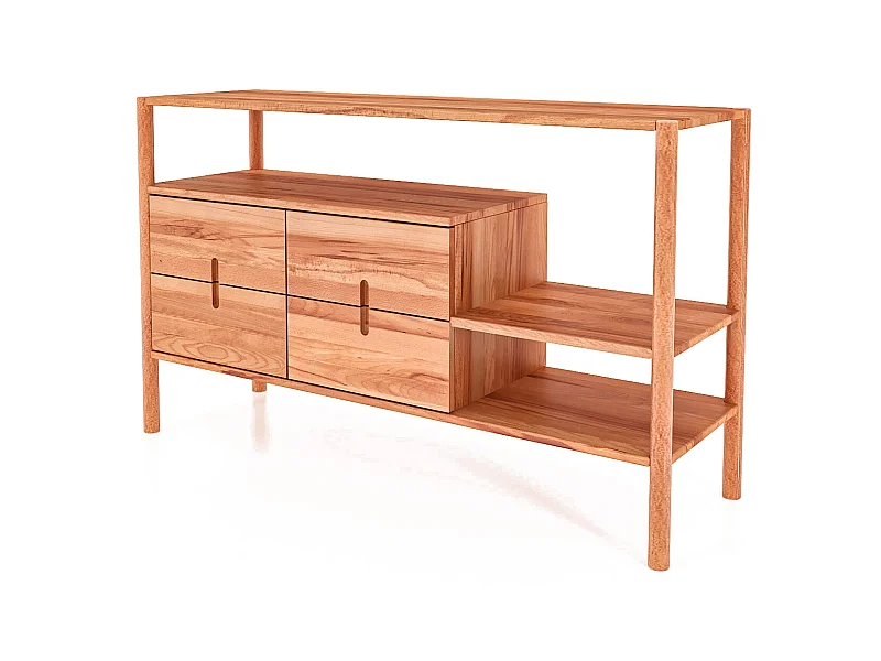 POLA - Regall aus massivem Holz aus Kernbuche, naturgeölt