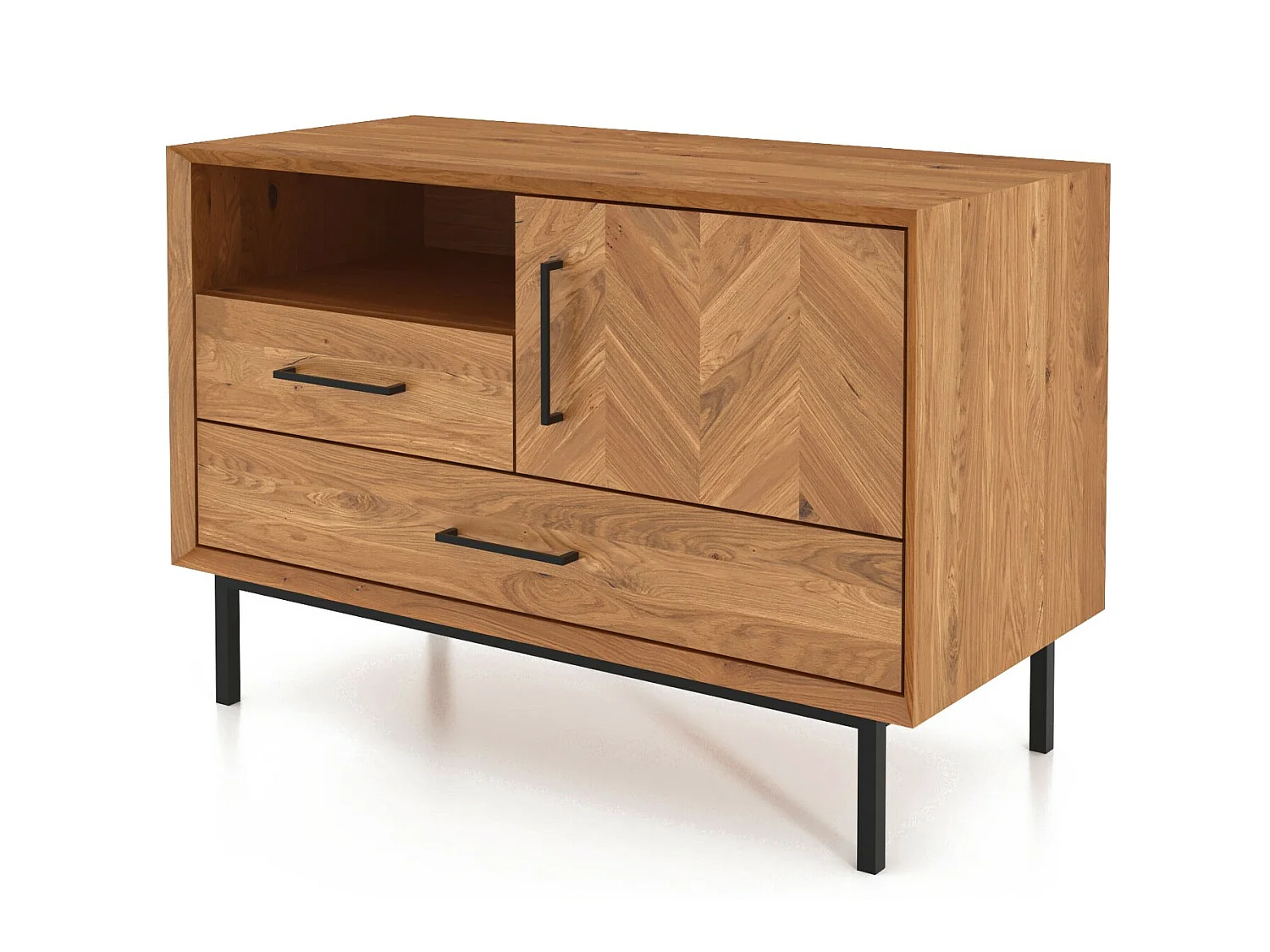 ABIES - Kommode 100% aus massivem Holz aus Wildeiche, naturgeölt