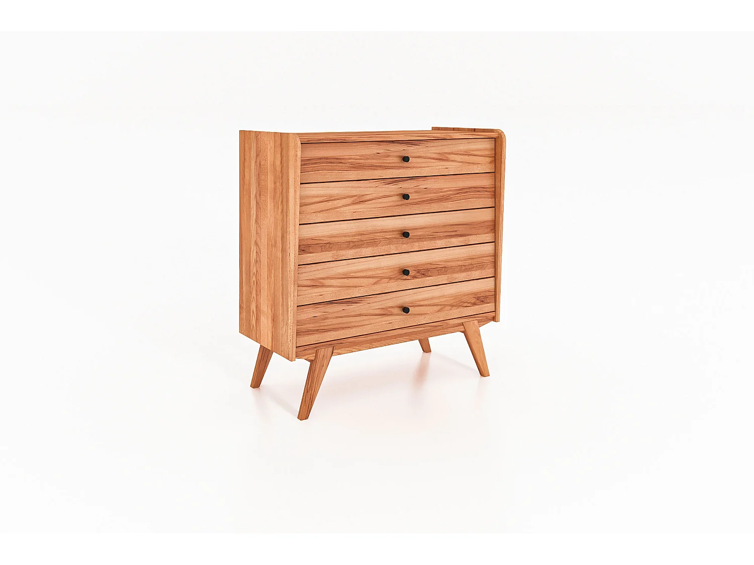 RETRO - Kommode 100% aus massivem Holz aus Kernbuche, naturgeölt