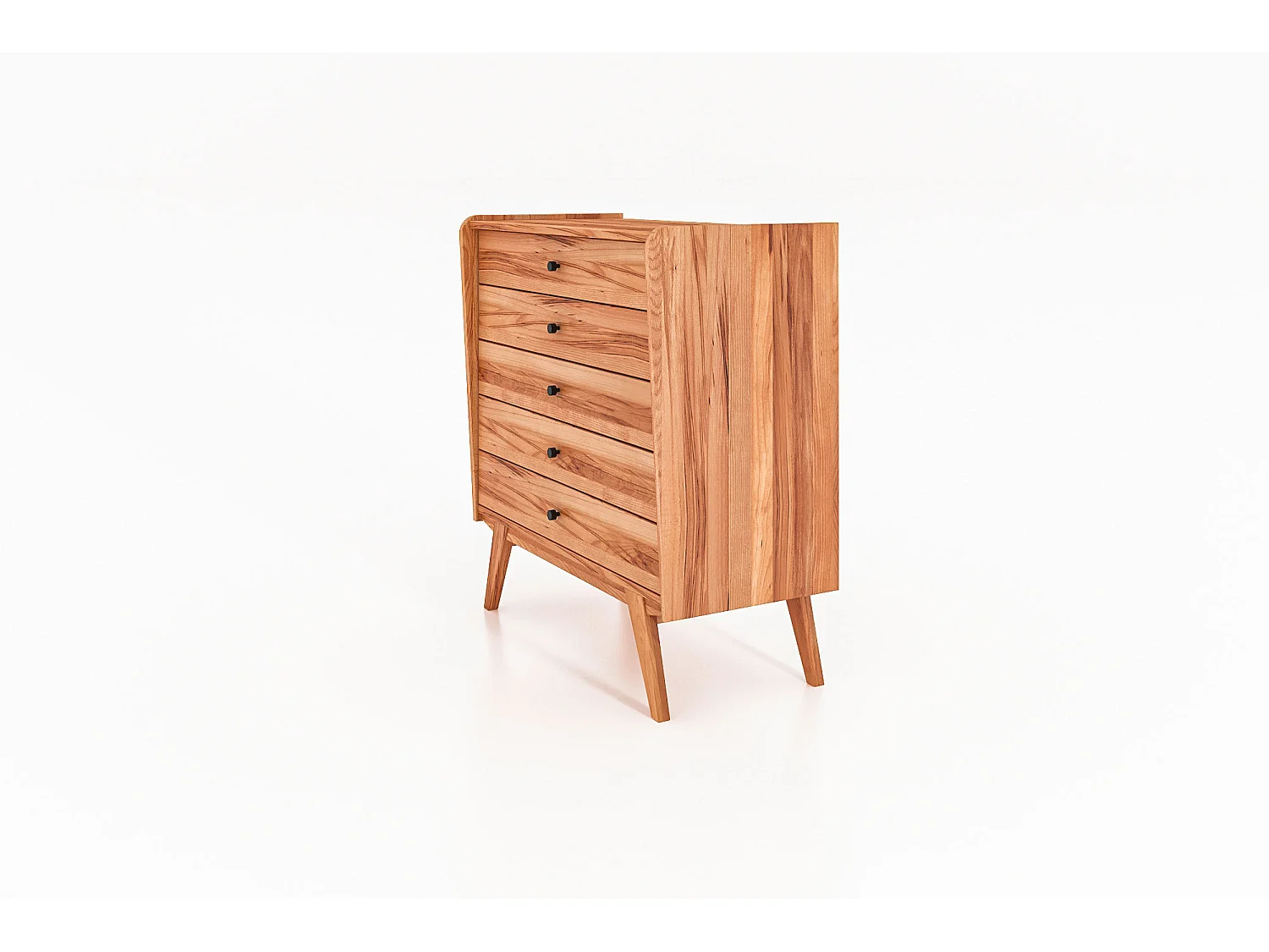 RETRO - Kommode 100% aus massivem Holz aus Kernbuche, naturgeölt