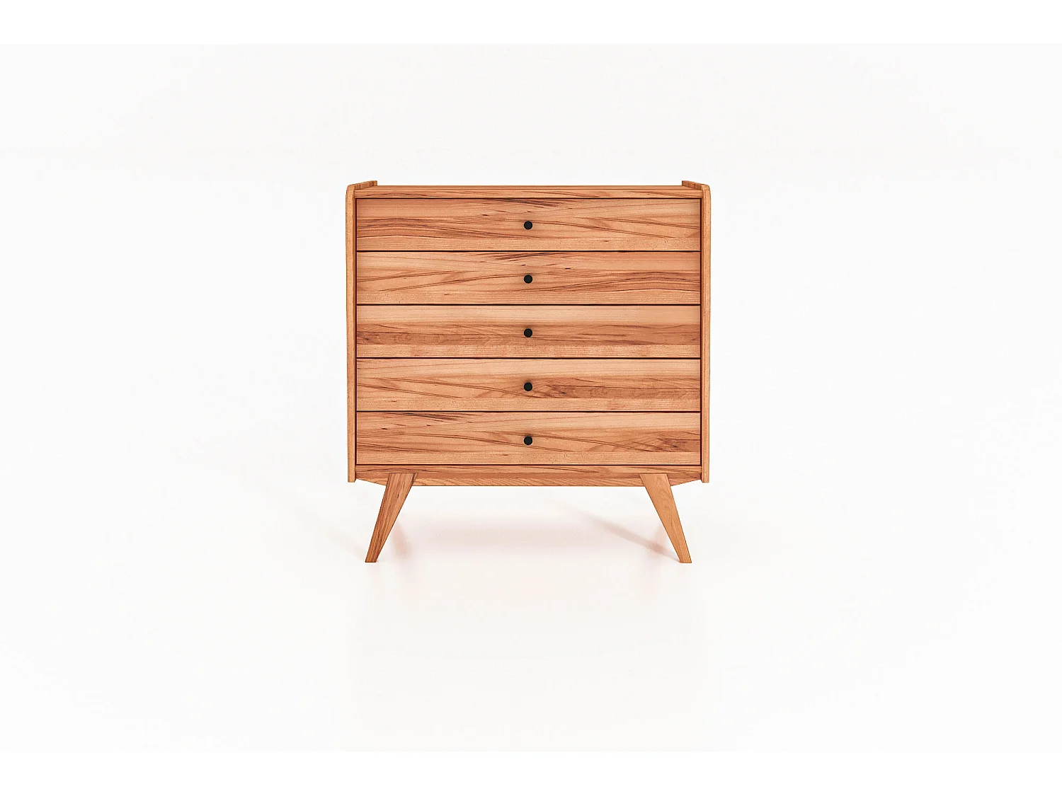 RETRO - Kommode 100% aus massivem Holz aus Kernbuche, naturgeölt