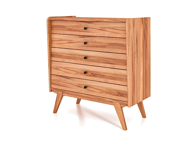 RETRO - Kommode 100% aus massivem Holz aus Kernbuche, naturgeölt