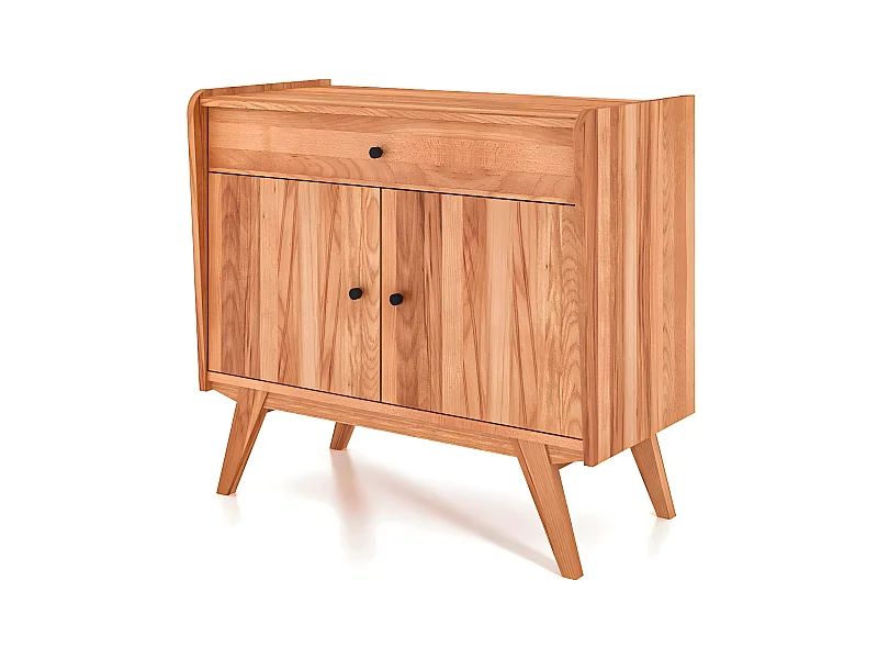 RETRO - Kommode 100% aus massivem Holz aus Kernbuche, naturgeölt