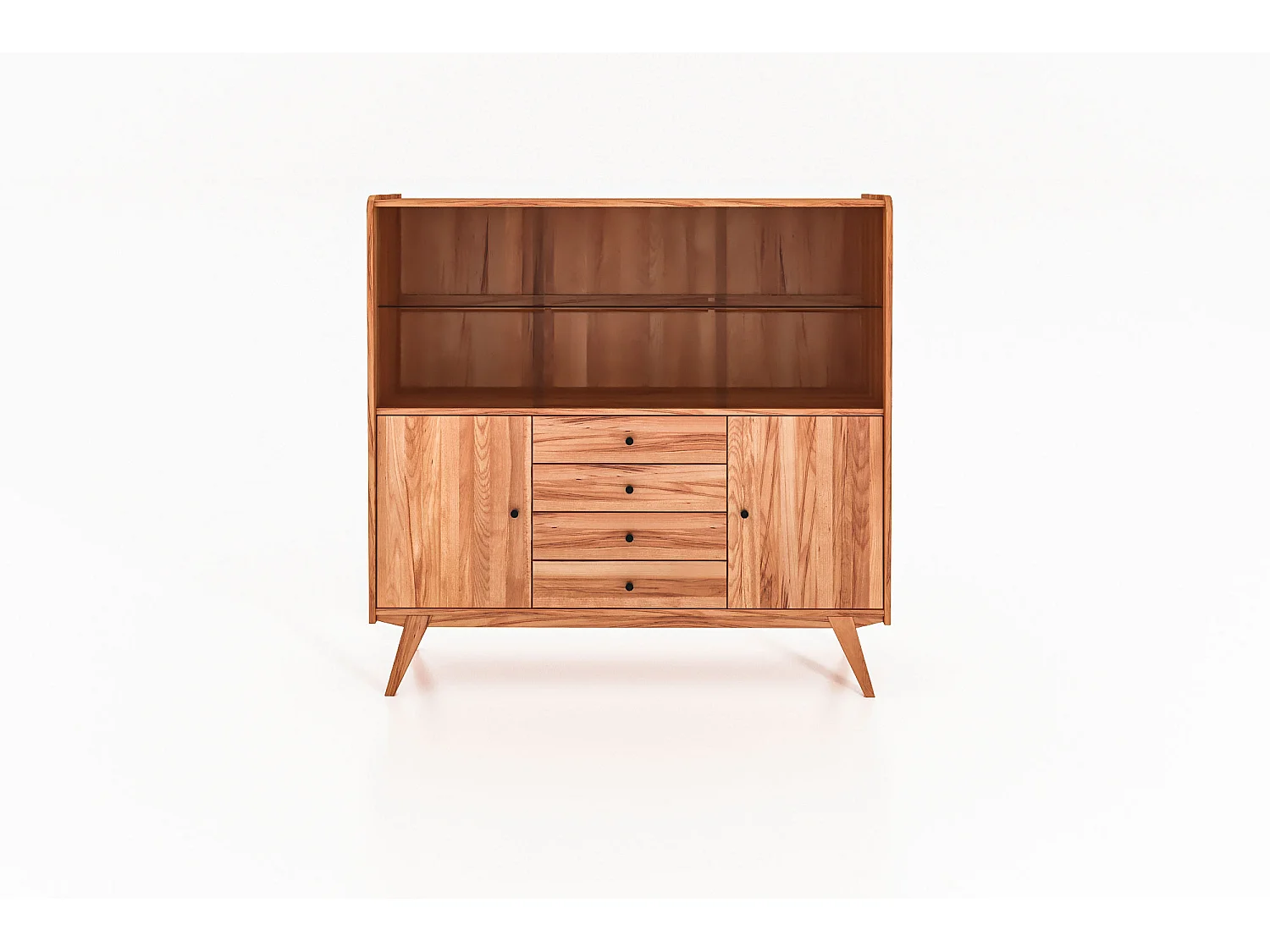 RETRO - Vitrine mit Schiebetür aus Kernbuche, naturgeölt