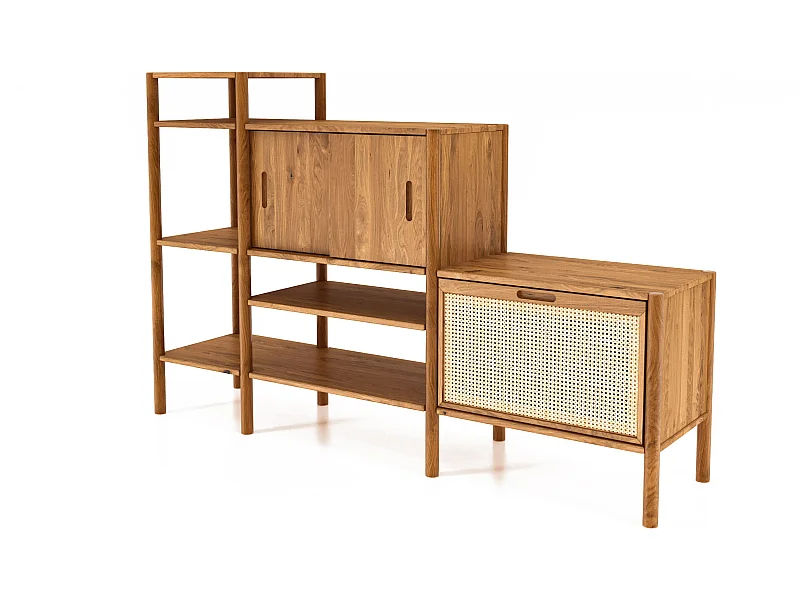 POLA - Regall aus massivem Holz aus Wiledeiche, naturgeölt