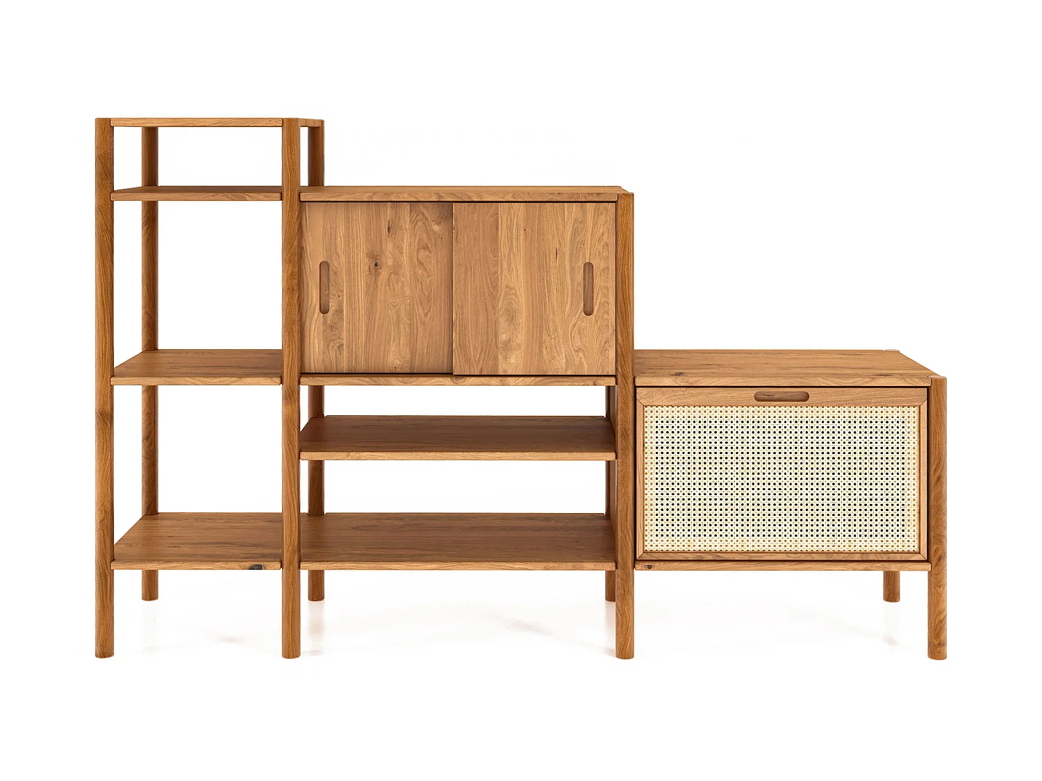 POLA - Regall aus massivem Holz aus Wiledeiche, naturgeölt