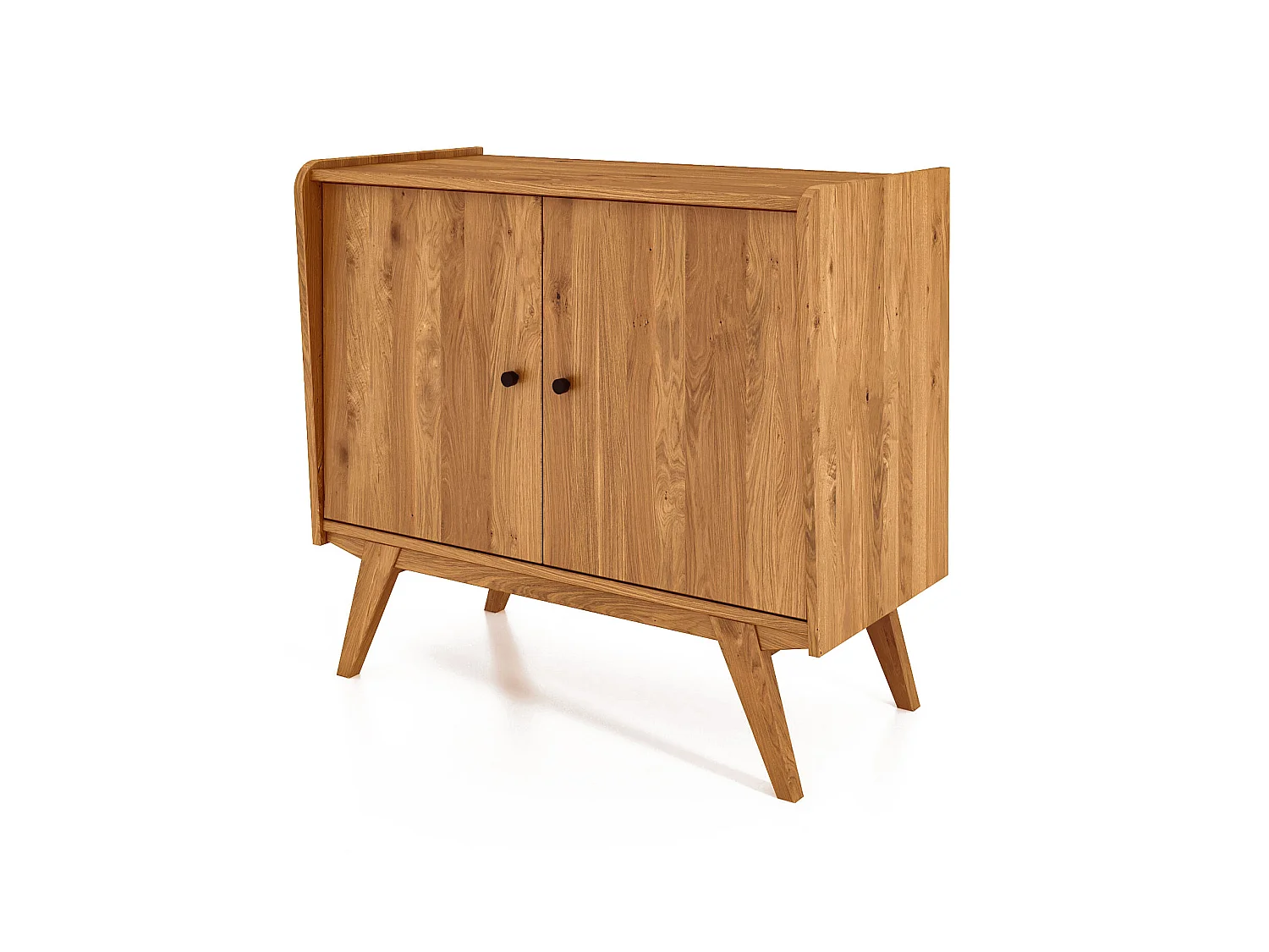 RETRO - Kommode 100% aus massivem Holz aus Wildeiche, naturgeölt