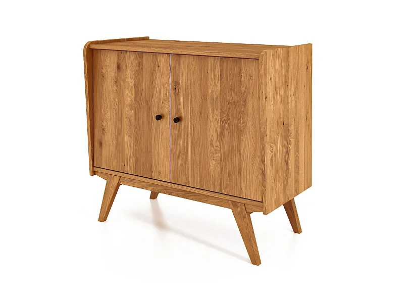 RETRO - Kommode 100% aus massivem Holz aus Wildeiche, naturgeölt