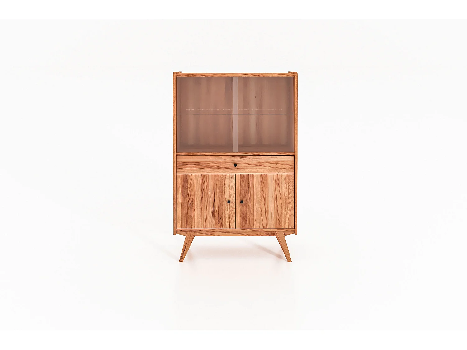 RETRO - Vitrine mit Schiebetür aus Kernbuche, naturgeölt