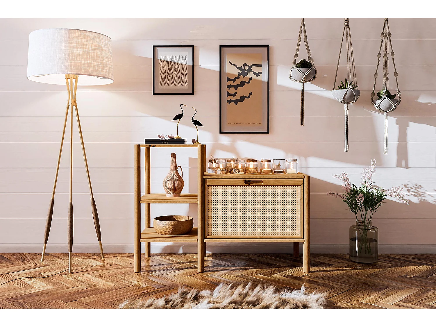 POLA - Regall aus massivem Holz aus Wiledeiche, naturgeölt