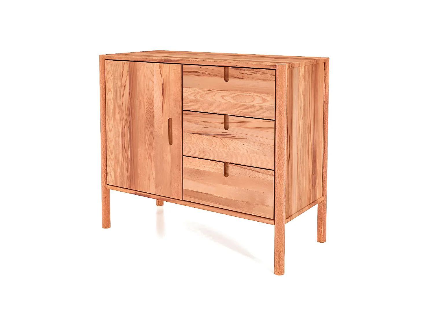 POLA - Kommode 100% aus massivem Holz aus Kernbuche, naturgeölt