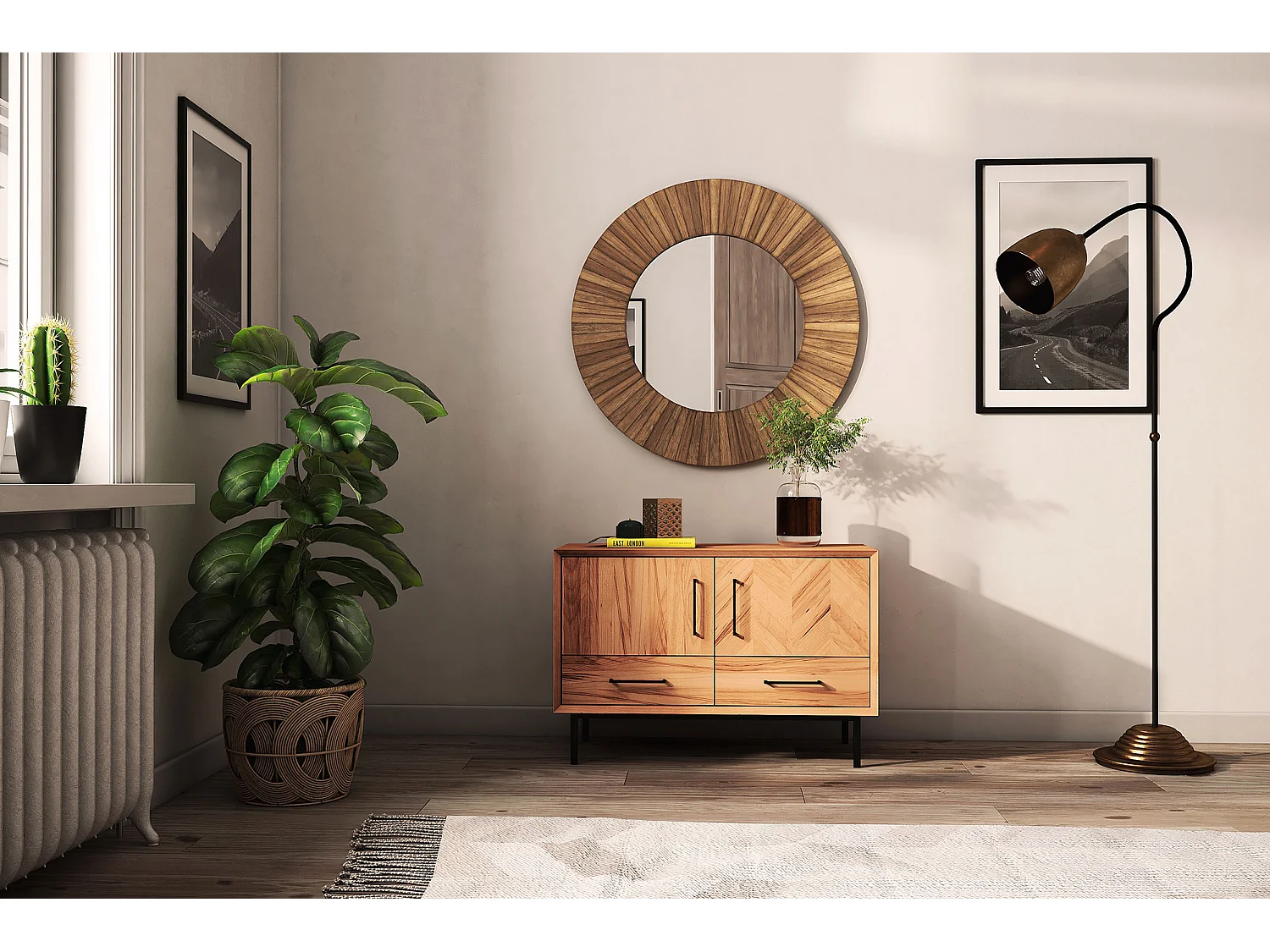 ABIES - Kommode 100% aus massivem Holz aus Kernbuche, naturgeölt