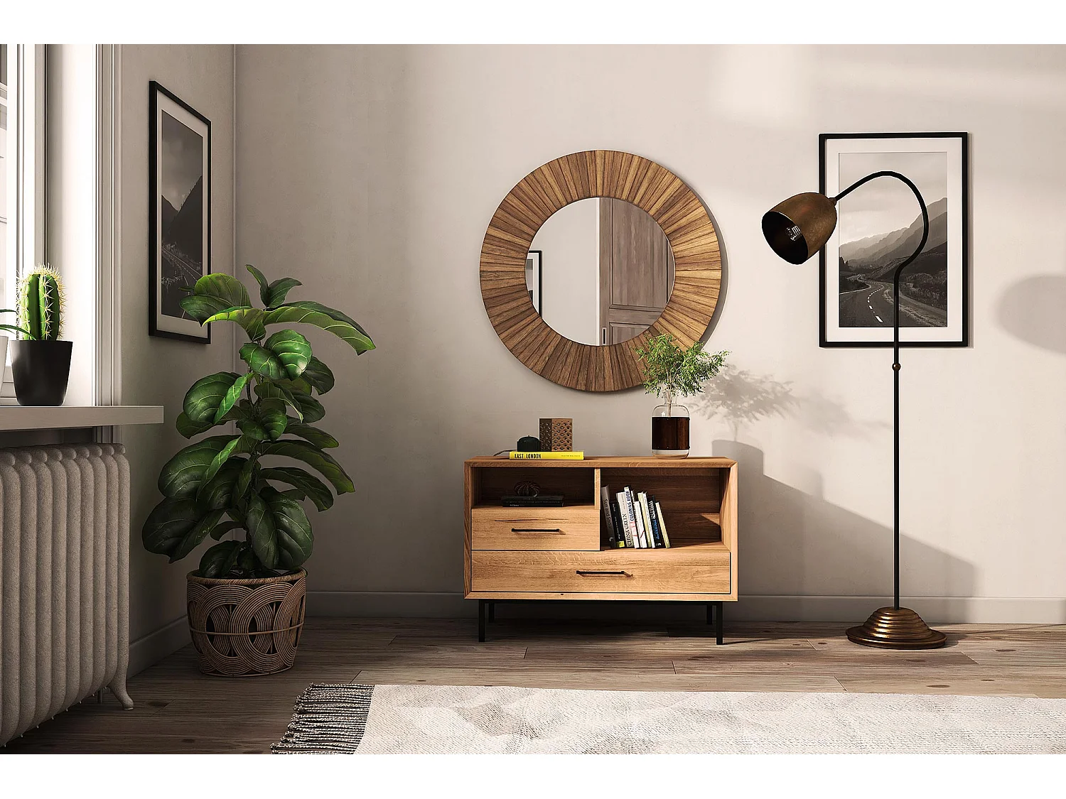 ABIES - Kommode 100% aus massivem Holz aus Wildeiche, naturgeölt