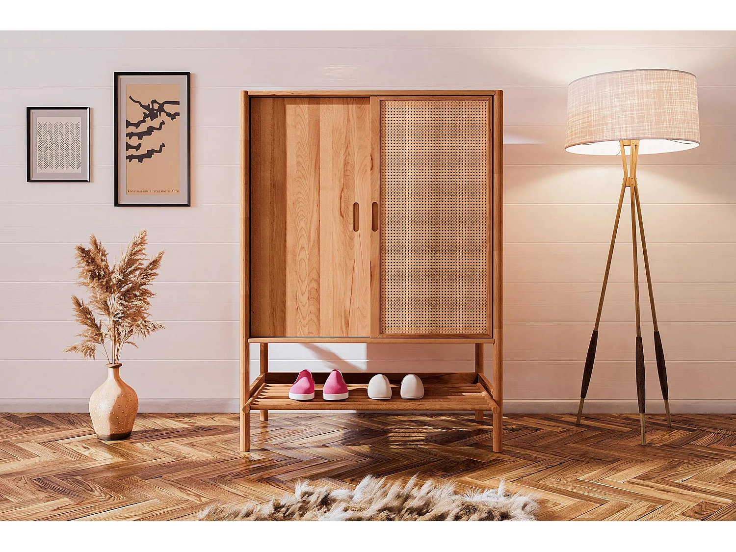 POLA - Kommode 100% aus massivem Holz aus Kernbuche, naturgeölt