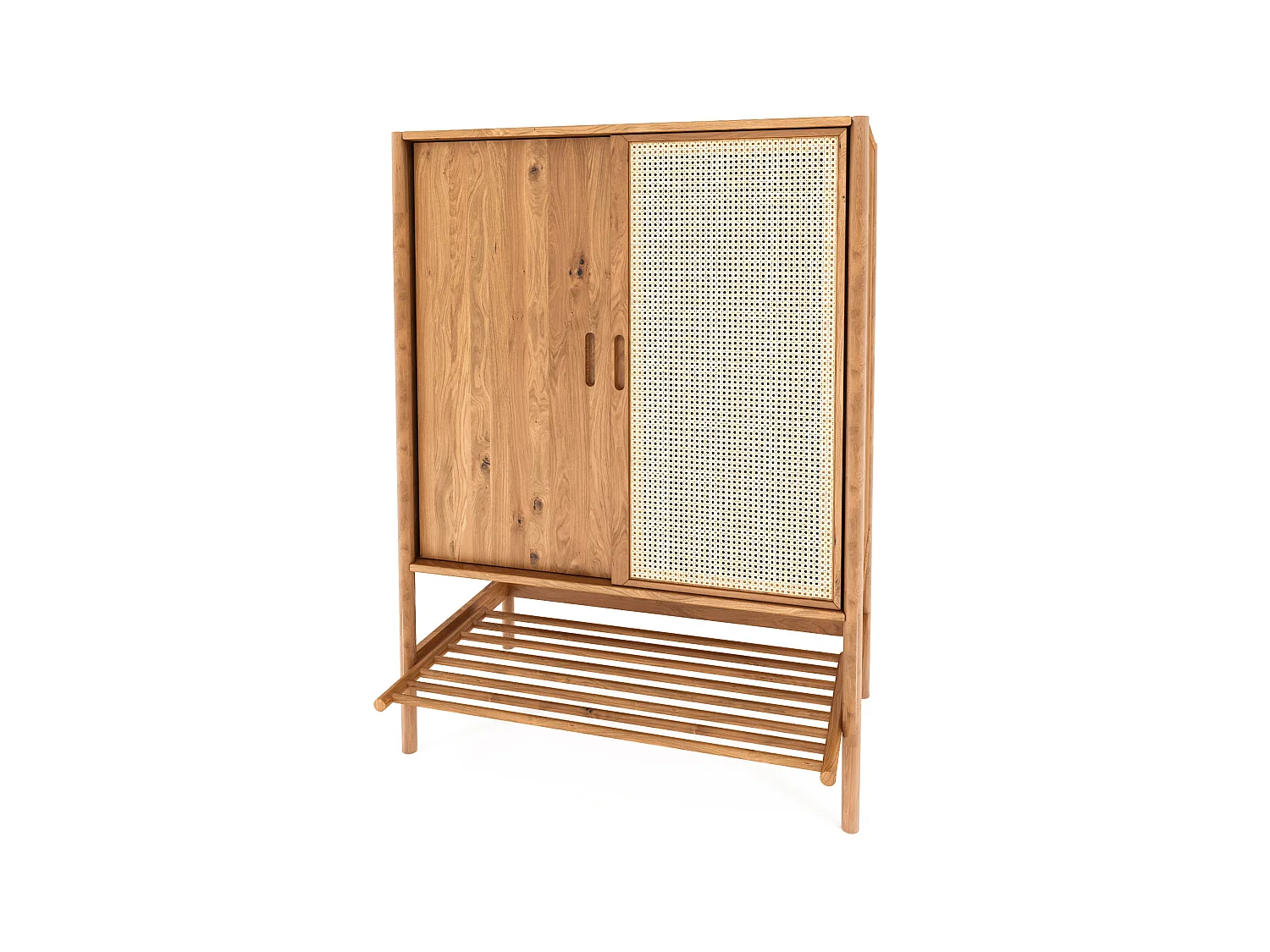 POLA - Kommode 100% aus massivem Holz aus Wildeiche, naturgeölt