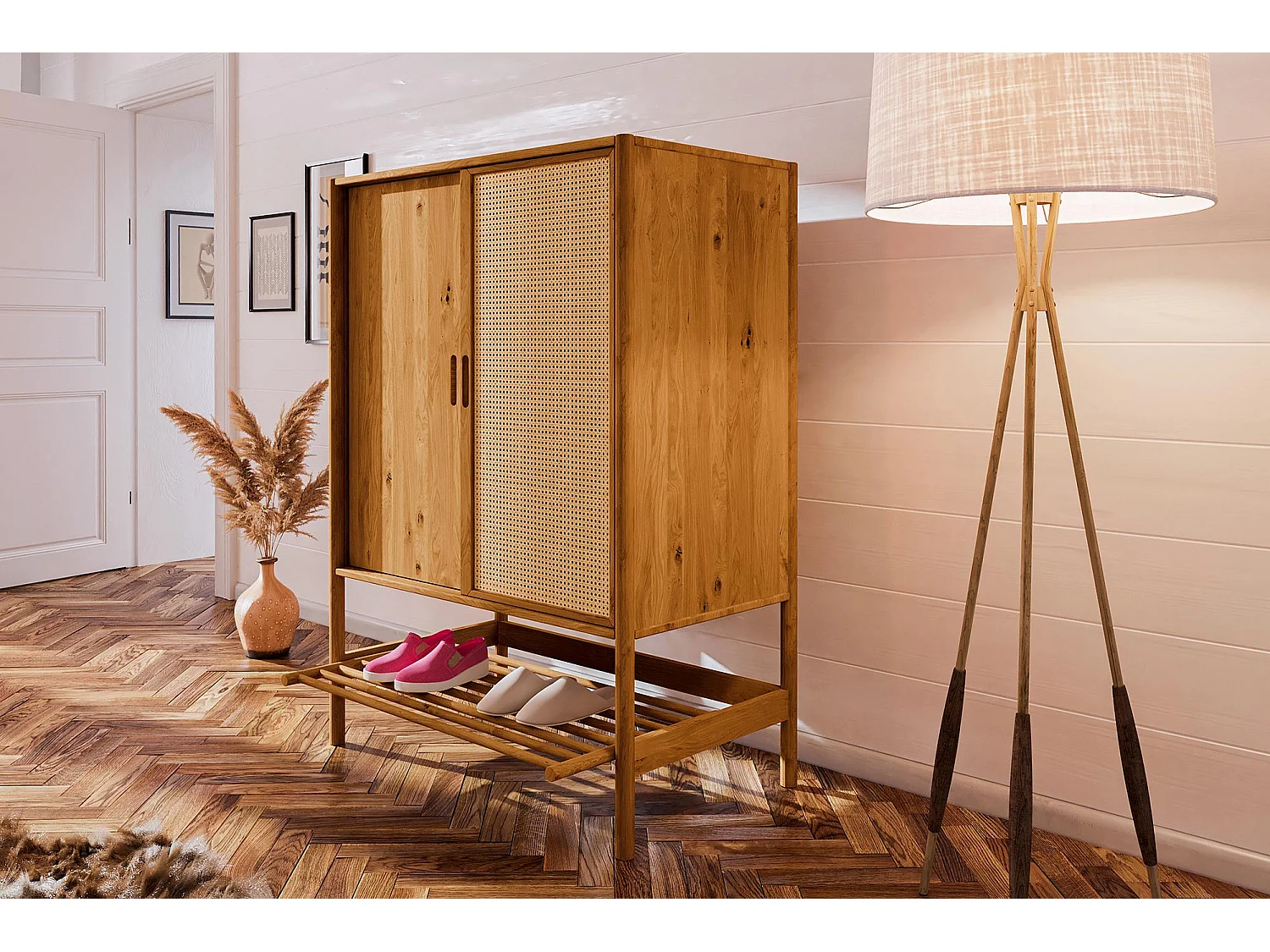 POLA - Kommode 100% aus massivem Holz aus Wildeiche, naturgeölt