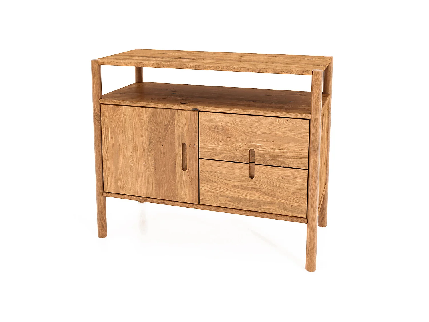 POLA - Kommode 100% aus massivem Holz aus Wildeiche, lackiert