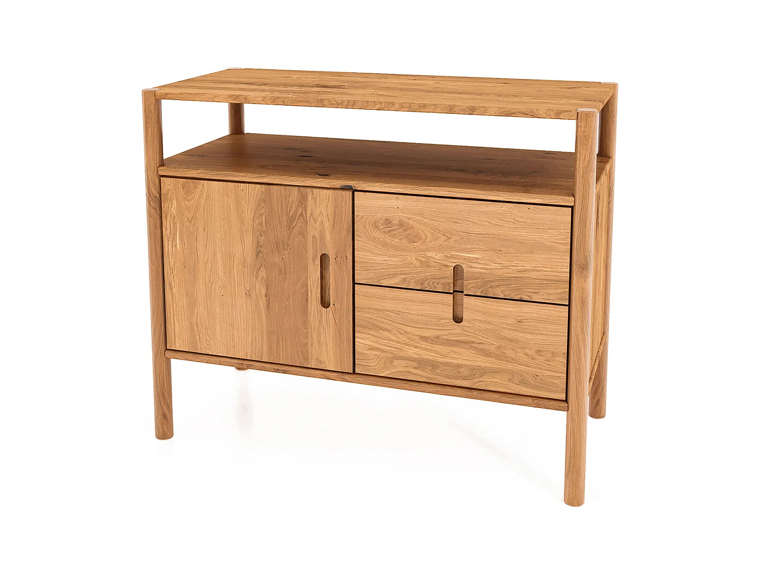 POLA - Kommode 100% aus massivem Holz aus Wildeiche, lackiert