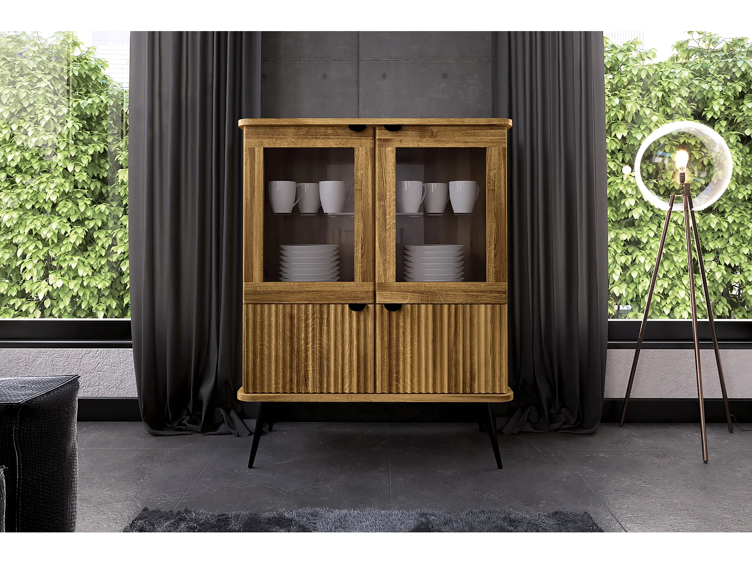 KULA - Kommode 100% aus massivem Holz aus Wildeiche, naturgeölt