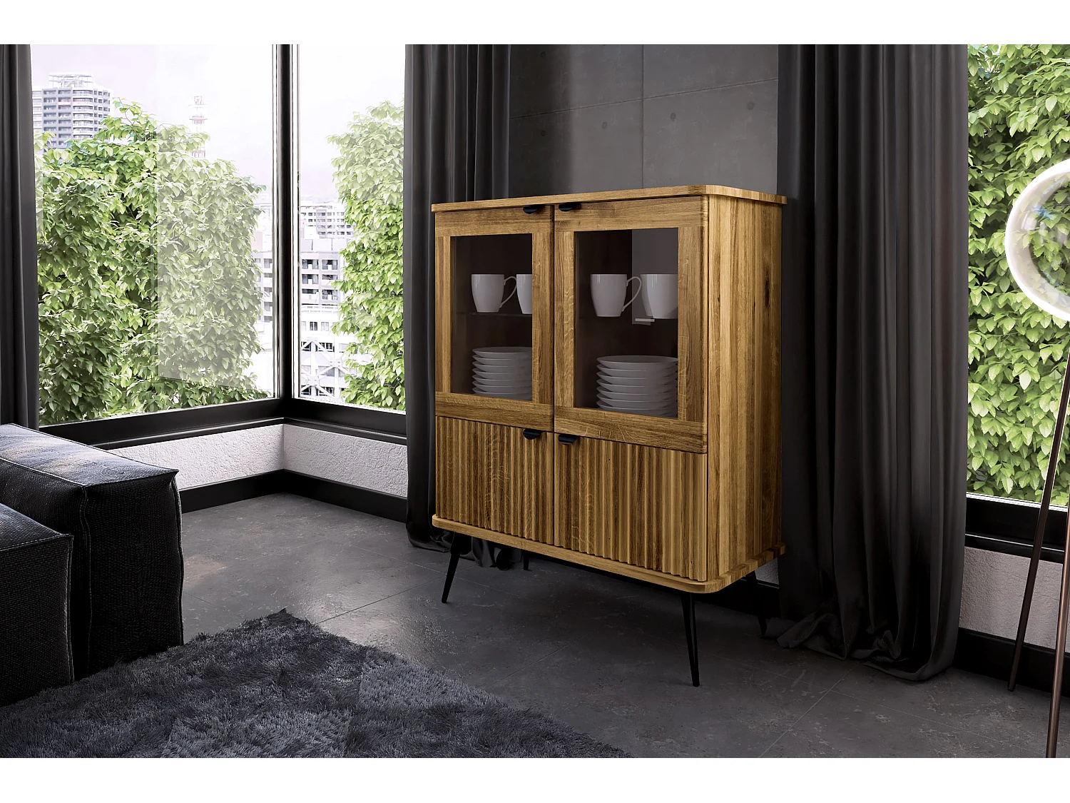 KULA - Kommode 100% aus massivem Holz aus Wildeiche, naturgeölt