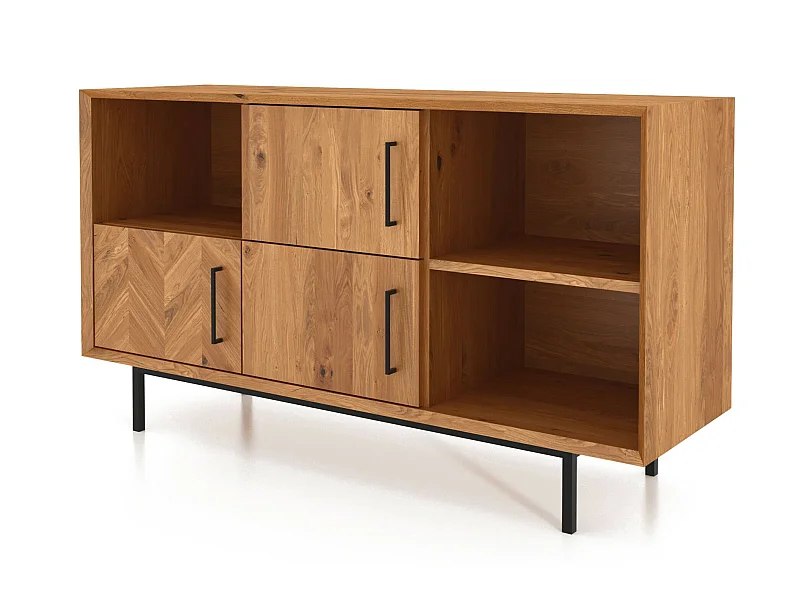 ABIES - Kommode 100% aus massivem Holz aus Wildeiche, naturgeölt