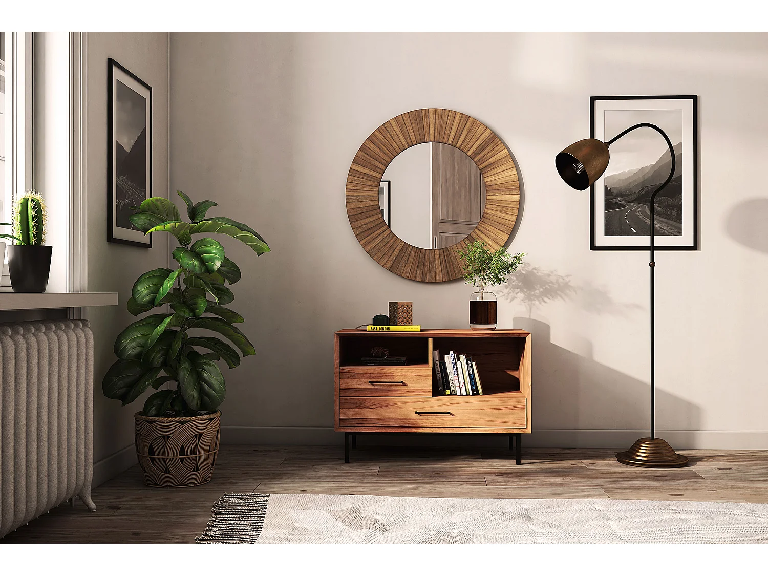 ABIES - Kommode 100% aus massivem Holz aus Kernbuche, naturgeölt